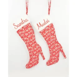 Weihnachtsstiefel Nikolaussocke mit deinem Wunschtext handmade