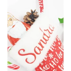 Weihnachtsstiefel Nikolaussocke mit deinem Wunschtext handmade