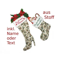 Weihnachtsstiefel Nikolaus mit Name oder Text