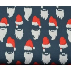 Weihnachtsstoffe Nikolausgesicht Meterware–Baumwolle Xmas Stoffe schwarz weiß rot–Deko Stoffe nähen Geschenke Beutel