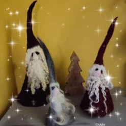 Weihnachts-Wichtel 3er-Set hangefilzt