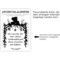 WEIHNACHTSZITATE Adventskalender illustriert Zitate Dichter Papier oder digital Adventskalender Geschenk Adventkalender