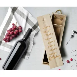 Weinbox aus Holz zum Geburtstag | Geschenkideen zum Geburtstag | individuelle Weinkiste als Geschenk