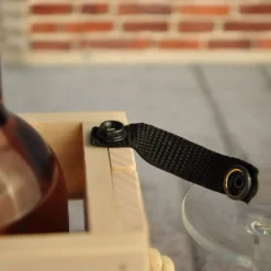 Weintasche natur, Weinträger, Geschenk, Flaschenträger,