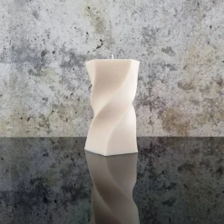 Wellenkerze I Geometrische Kerze I Dekorative Kerze aus Sojawachs I Home Decor I Hingucker I Minimalistisch