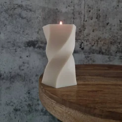 Wellenkerze I Geometrische Kerze I Dekorative Kerze aus Sojawachs I Home Decor I Hingucker I Minimalistisch