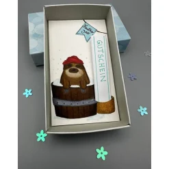 Wellness Geschenkbox Faultier – Gutschein & Geld stilvoll verpacken