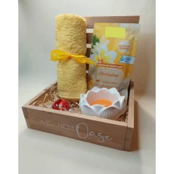 Wellness Geschenkbox I Kleine Auszeit I Badezusatz und Kerze I Geschenkidee I Entspannung I Muttertag I Valentinstag