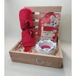 Wellness Geschenkbox I Kleine Auszeit I Badezusatz und Kerze I Geschenkidee I Entspannung I Muttertag I Valentinstag