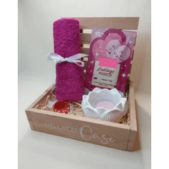 Wellness Geschenkbox I Kleine Auszeit I Badezusatz und Kerze I Geschenkidee I Entspannung I Muttertag I Valentinstag