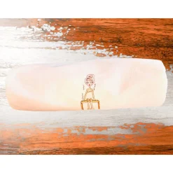 Wellness-Set für Sauna oder Infrarotkabine Rolle für entspannte Momente plus Waschlappen bestickt und eine Grußkarte