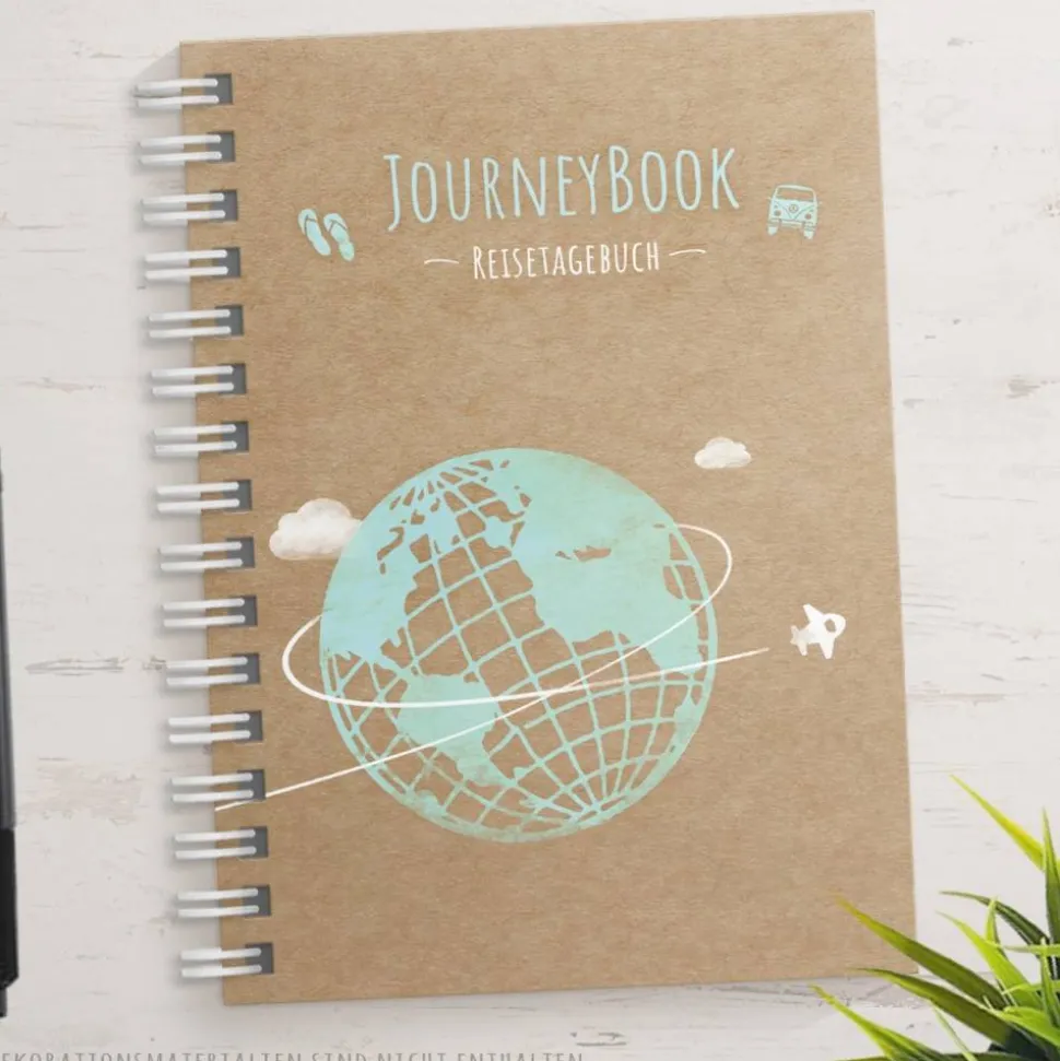 Weltreise Reisetagebuch zum selberschreiben / als Abschiedsgeschenk - DIN A5 mit interaktiven Aufgaben & Reise-Zitaten