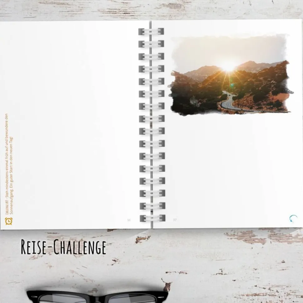Weltreise Reisetagebuch zum selberschreiben / als Abschiedsgeschenk - DIN A5 mit interaktiven Aufgaben & Reise-Zitaten