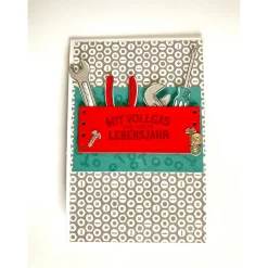 WERKBANK Aufwendig gestaltete 3D PopUp Karte Männer Frauen Geburtstag handgefertigt Jubiläum Vatertag