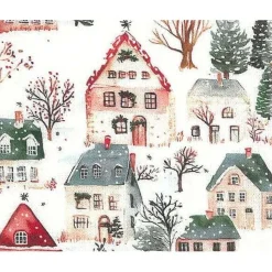 Westfalenstoffe Trondheim Häuser Baumwolle Digitaldruck 0,5m