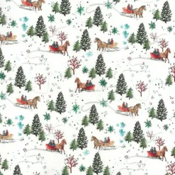 Westfalenstoffe Trondheim Pferdekutsche Baumwolle Digitaldruck Kinderstoff 0,5m