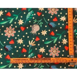 WICHTEL * WEIHNACHTEN * WEIHNACHTSWICHTEL * ganzes Panel 75 x 155 cm * French Terry * grün