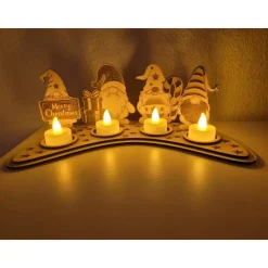 Wichtel Advendsdeko für 4 Teelichter, Weihnachten,Geschenk,Deko,Mitbringsel