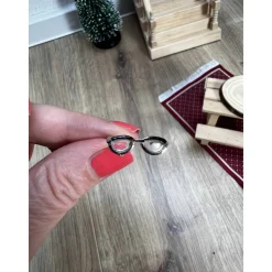 Wichtel Brille Miniatur ca. 2cm Wichtelzubehör Brillengestell Sehhilfe Gläser Brille zum Vorlesen