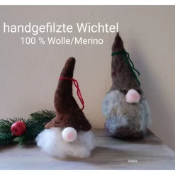 Wichtel 2er-Set, handgefilzt