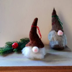 Wichtel 2er-Set, handgefilzt