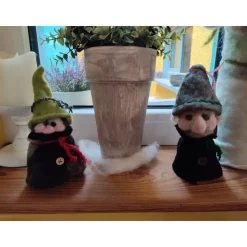 Wichtel 2er-Set, handgefilzt