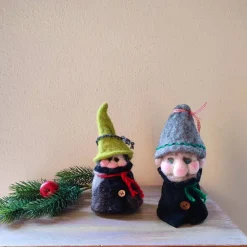 Wichtel 2er-Set, handgefilzt