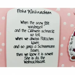Wichtel Weihnachts Karte mit Gedicht Grußkarte Weihnachten