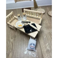 Wichtel Zubehör Backen Küchenutensilien - Set mit 7 Teilen Miniatur