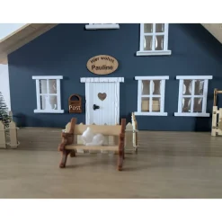 Wichtelhaus blau – Einzigartiges Dekohaus für Miniaturlandschaften & Wichteltüren