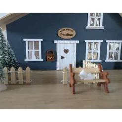 Wichtelhaus blau – Einzigartiges Dekohaus für Miniaturlandschaften & Wichteltüren