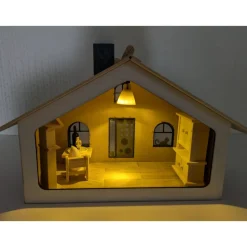 Wichtelhaus Miniaturhaus handgefertigt – Zauberhafte Deko mit Zubehör von Dragonpanda kreativ