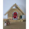 Wichtelhaus mit Wichteltür aus Holz – Handgemachter Aufsteller für Weihnachten