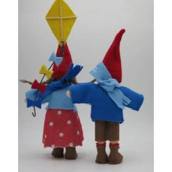 Wichtelpärchen mit Drachen - Herbst - Blumenkind - Jahreszeitentisch - Waldorf Art - Art.Nr. HE42