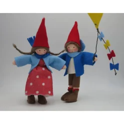 Wichtelpärchen mit Drachen - Herbst - Blumenkind - Jahreszeitentisch - Waldorf Art - Art.Nr. HE42