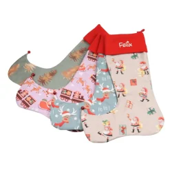 Wichtelstiefel Nikolausstiefel Nikolaus mit Schlitten & Namen - Nikolaussocke personalisiert Geschenk zum Nikolaus