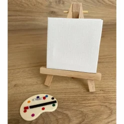 Wichteltür Wichtel Zubehör Staffelei / Mal Utensilien / Leinwand / Pinsel / Miniatur Puppenhaus