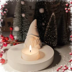 Wichtelzauber das ganze Jahr zu selber Basteln und Bemalen - Teelichthalter Sockel -  Weihnachtswichtel - Waldwichtel