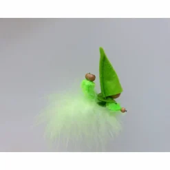 Wichtel-Zwerg auf Feder, Geschenk Geburt, Taufe, Frühlings-Deko