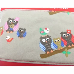 Wickeltasche Eulenfamilie mit wasserabweisendem Kunstlederboden individualisiert