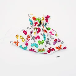 Wiederverwendbarer Geschenkbeutel aus Baumwolle mit Schmetterlingen, 30 x 21 cm – Frühling für Deine Geschenke