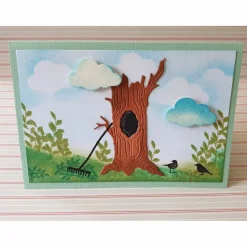 Wiese - Baum - Gratulationskarte