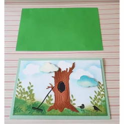 Wiese - Baum - Gratulationskarte