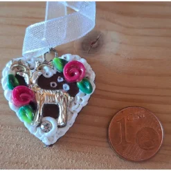 Wiesn  Wasen Edelweiss Hirsch Lebkuchenherz Kette – Handgemachter Schmuck fürs Oktoberfest & Trachten
