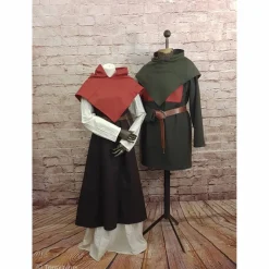 Wikinger Gugel für Frauen & Männer, Skjoldehamn Gugel , Wolle oliv Mittelalter Kapuze, SCA, LARP, Toraxacum