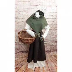 Wikinger Gugel für Frauen & Männer, Skjoldehamn Gugel , Wolle oliv Mittelalter Kapuze, SCA, LARP, Toraxacum