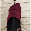 Wikinger Gugel für Frauen & Männer, Skjoldehamn Gugel , Wolle bordeaux, Mittelalter Kapuze, SCA, Halloween, LARP, Toraxa