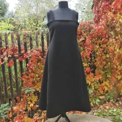 Wikinger Schürzenkleid 100% Wolle, Überkleid dunkelbraun, Mittelalter Kleid, Toraxacum