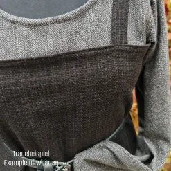 Wikinger Schürzenkleid 100% Wolle, Überkleid dunkelbraun, Mittelalter Kleid, Toraxacum