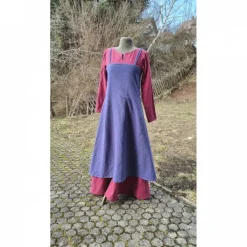 Wikinger Schürzenkleid Leinen, Überkleid used look, LARP, SCA, Toraxacum
